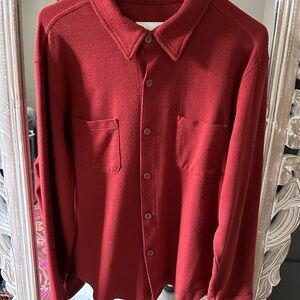 GoodFellow Red Button-Up Shirt